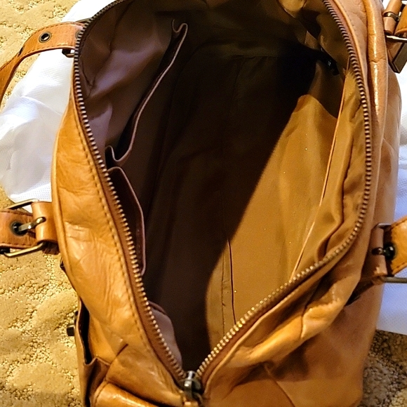 Y2K Cynthia Rowley Leather Sachel - Tan - Picture 4 of 8